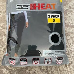 32 Degrees Men's Black Heat Retention Underwear 2-Pack